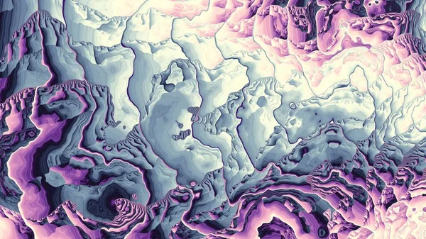 Abstraktní Digitální Fraktál Psychedelická Vlnitá Textura — Stock fotografie