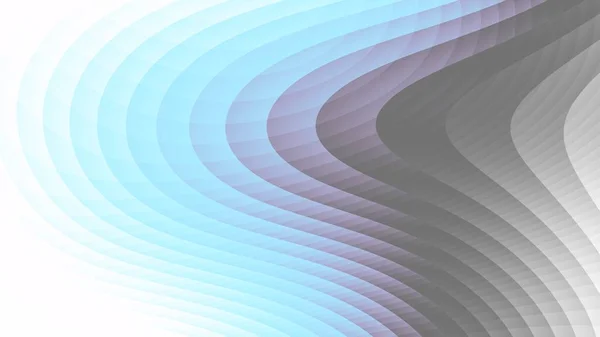 Padrão Fractal Digital Abstracto Linha Azul Curva Expressiva Fundo Branco — Fotografia de Stock