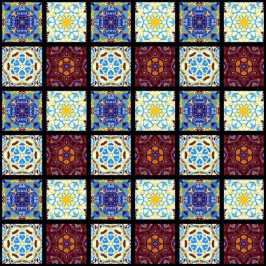 Soyut model. Mozaik sanat süsleme dokusu. Kusursuz kare desen.