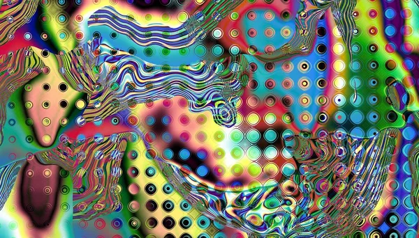 Abstracte Achtergrond Psychedelische Golvende Textuur — Stockfoto