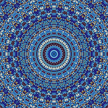 Soyut dijital fraktal model. Yuvarlak mandala dekoratif desen.