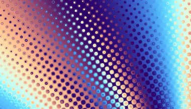 Soyut dijital fraktal model. Bulanık arkaplanda polka nokta.