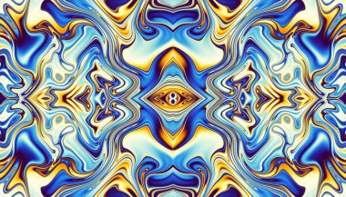 Soyut dijital fraktal model. Klasik süs dokusu.