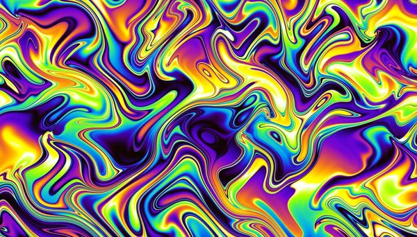 Abstract Digital Fractal Pattern Psychedelic Wavy Texture — Stock Photo, Image