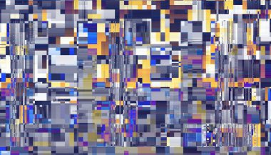 Soyut model. Soyut gelecek geometrik fraktal görüntüsü. Yatay arkaplan.