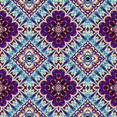 Soyut model. Düzenli kare dekoratif arka plan. Kusursuz desen. Klasik mozaik sanat modeli.