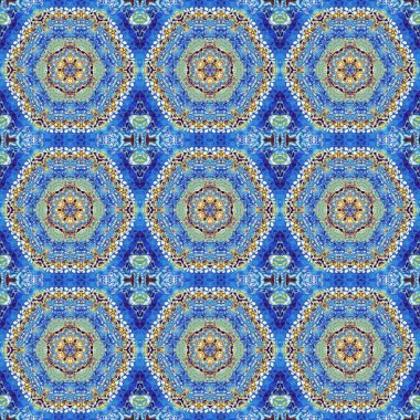 Soyut model. Düzenli kare dekoratif arka plan. Kusursuz desen. Klasik mozaik sanat modeli.