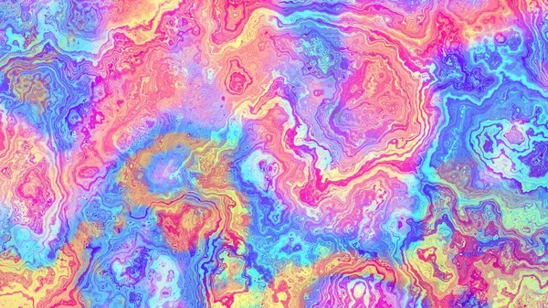 Psychedelic Retro Abstract Background Based Marble Texture Aspect Ratio — Stock Photo, Image