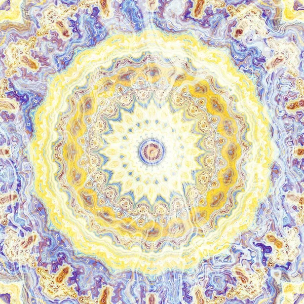 Vintage Grunge Mandala Ornament Pattern Square Background Marble Effect — Stock Photo, Image