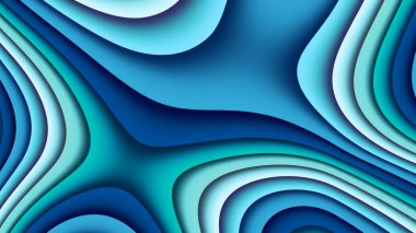 Malzeme tasarım tarzında soyut bir arkaplan. Kağıt stilini kes. Görünüm oranı 16: 9