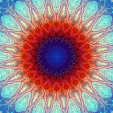 Klasik grunge mandala süs deseni. Kare arka plan. Mermer etkisi.