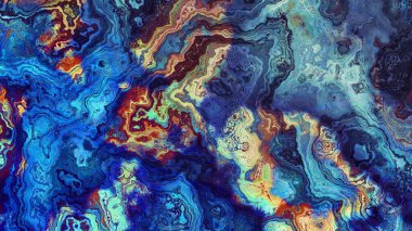 Soyut dijital fraktal model. Mermer dokusunun taklidi. Görünüm oranı 16: 9 olan yatay arkaplan