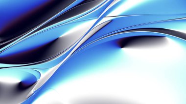 Soyut dijital fraktal model. Beyaz arka planda soyut gradyan. Görünüm oranı 16: 9 olan yatay arkaplan