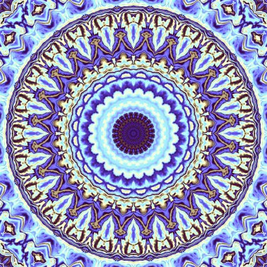 Soyut dijital geometrik desen. Yuvarlak mandala dekoratif desen.