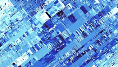 Soyut dijital geometrik desen. Yatay oryantasyon. Geometrik fütürist görüntü. Çapraz şeritli desen.