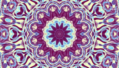 Soyut dijital fraktal model. Yuvarlak mandala dekoratif desen.