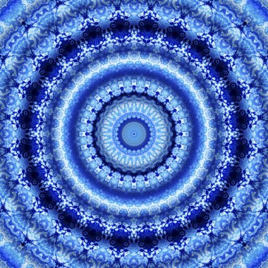 Soyut dijital fraktal model. Yuvarlak mandala dekoratif desen.