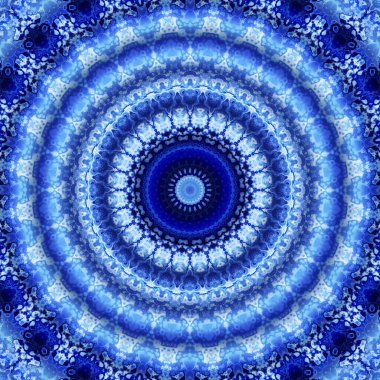 Soyut dijital fraktal model. Yuvarlak mandala dekoratif desen.