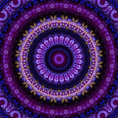 Soyut dijital fraktal model. Yuvarlak mandala dekoratif desen.