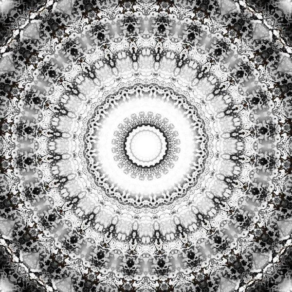 Abstract Digitaal Fractal Patroon Ronde Mandala Decoratieve Ornament Patroon — Stockfoto