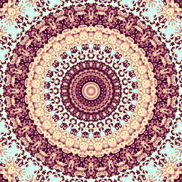 Abstract Digital Fractal Pattern Mandala Decorative Ornament Pattern — Stock Photo, Image