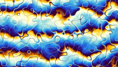 Soyut dijital fraktal model. Psikedelik dalgalı doku.