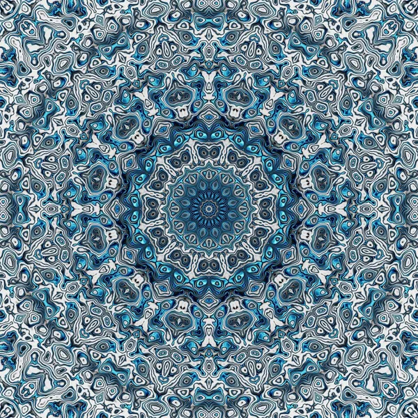 Abstraktes Digitales Fraktalmuster Runde Mandala Dekorative Ornamentmuster — Stockfoto