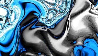 Soyut dijital fraktal model. Psikedelik dalgalı doku.