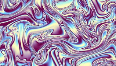 Soyut dijital fraktal model. Yatay oryantasyon. Psikedelik dalgalı doku.