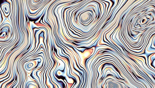 Abstract Digital Fractal Pattern Psychedelic Wavy Texture Horizontal Orientation — Stock Photo, Image