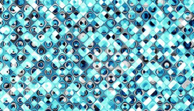 Soyut dijital fraktal model. Yatay yönelim.