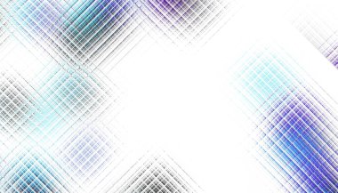 Soyut dijital fraktal model. Yatay oryantasyon. Beyaz arkaplan üzerine bir metin için boş yer.