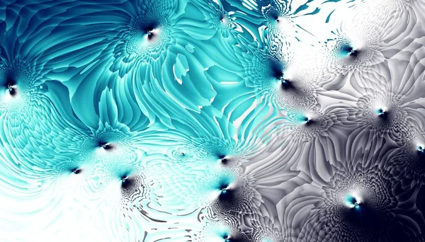 Soyut dijital fraktal model. Soyut geleceksel teknoloji görüntüsü.