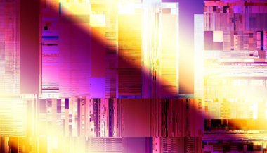 Soyut model. Soyut gelecek geometrik fraktal görüntüsü. Yatay arkaplan.