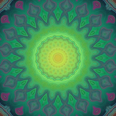 Klasik grunge mandala süs deseni. Kare arka plan. Mermer etkisi.