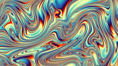 Soyut model. Psikedelik dalgalı doku. Görünüm oranı 16: 9 olan yatay arkaplan