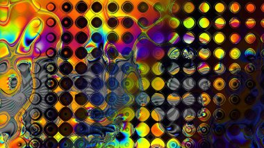 Soyut doku. Puantiyeli Grunge geometrik görüntüsü. Görünüm oranı 16: 9 olan yatay arkaplan