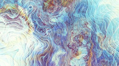 Soyut dijital fraktal model. Mermer dokusunun taklidi. Görünüm oranı 16: 9 olan yatay arkaplan