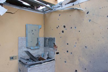 Ermeni ordusunun sebep olduğu savaşın yıkımı ve kalıntıları. Azerbaycan ve Ermenistan arasındaki Karabağ savaşı. Tatar - Azerbaycan: 10 Ekim 2020