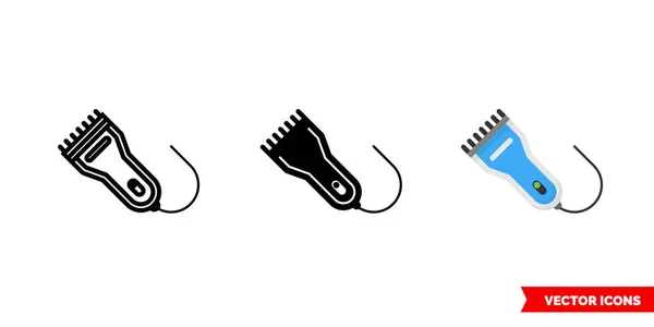 Заколка для волос иконка 3 типов. Изолированный символ вектора . — стоковый вектор