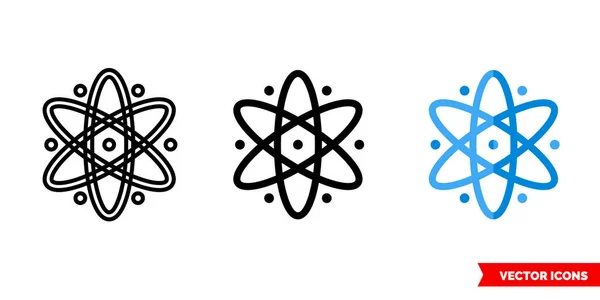 3 tip fizik ikonu. İzole vektör işareti sembolü. — Stok Vektör