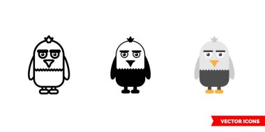 3 tipli kartal simgesi. İzole vektör işareti..