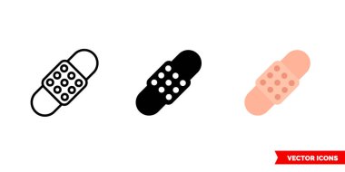 3 tipli yama simgesi. İzole vektör işareti sembolü.