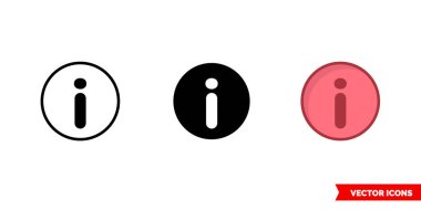 3 tipli bilgi simgesi. İzole vektör işareti sembolü.