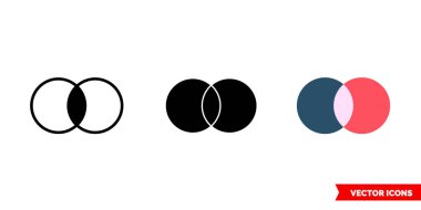 3 tip simgeyi birleştir. İzole vektör işareti sembolü.