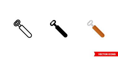 3 tip şişe açma simgesi. İzole vektör işareti sembolü.