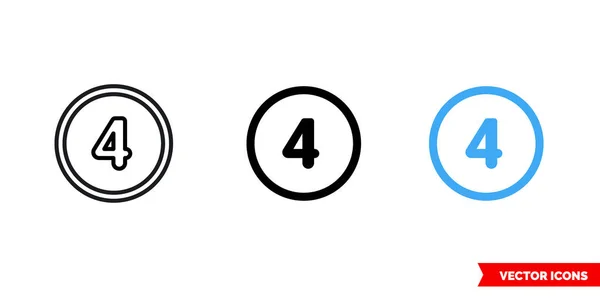 Cztery ikony 3 typów. Odizolowany symbol znaku wektora. — Wektor stockowy