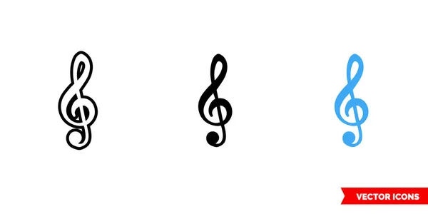 Icono de clave triple de 3 tipos. Signo vectorial aislado símbolo. — Vector de stock