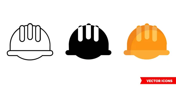3 종류의 헬멧을 제작 한다. 분리 된 벡터 기호 기호. — 스톡 벡터