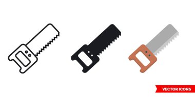 3 tip simge gördüm. İzole vektör işareti sembolü.